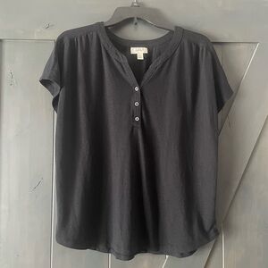 Style & Co. Black Short Sleeve Shirt